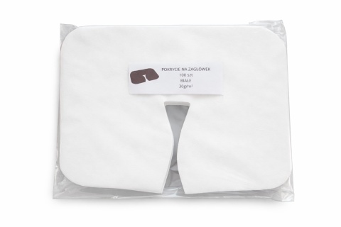 Jednorazowe pokrycie na zagłówek białe